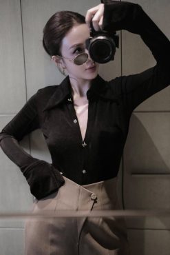Áo sơ mi nhúng dài tay