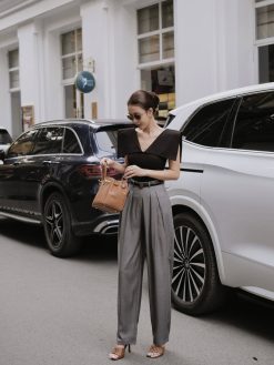 Quần baggy vải