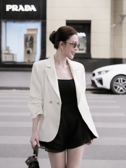 Áo blazer tay nhún lỡ form rộng công sở